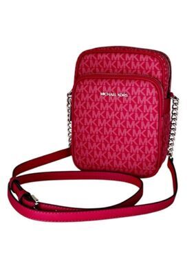 Michael Kors Red Crossbody Bag Silver Hardware